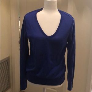 Blue V neck lightweight sweater